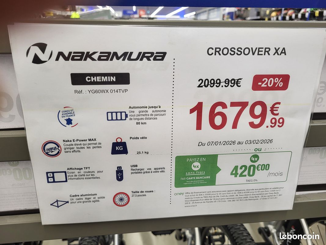Vélo électrique VAE Nakamura CROSSOVER XA (image 11)