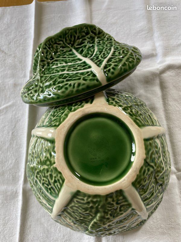 COLOMBE BROCANTE - Soupière barbotine aux fruits vintage