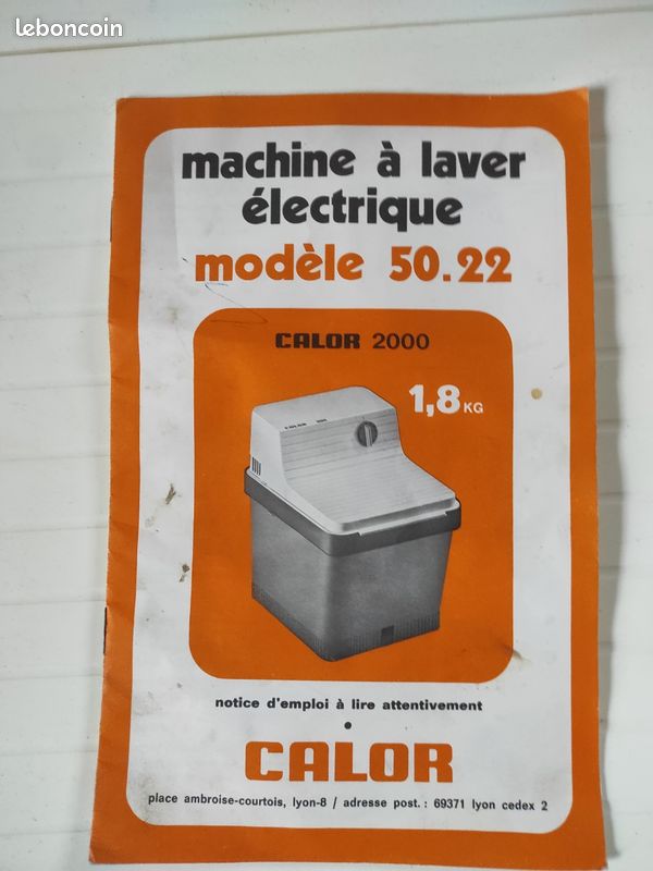 Machine à Laver Calor 2000 - Modèle 5022 - Capacité 1,5 Kg - Occasion Très Bon État - Bleu