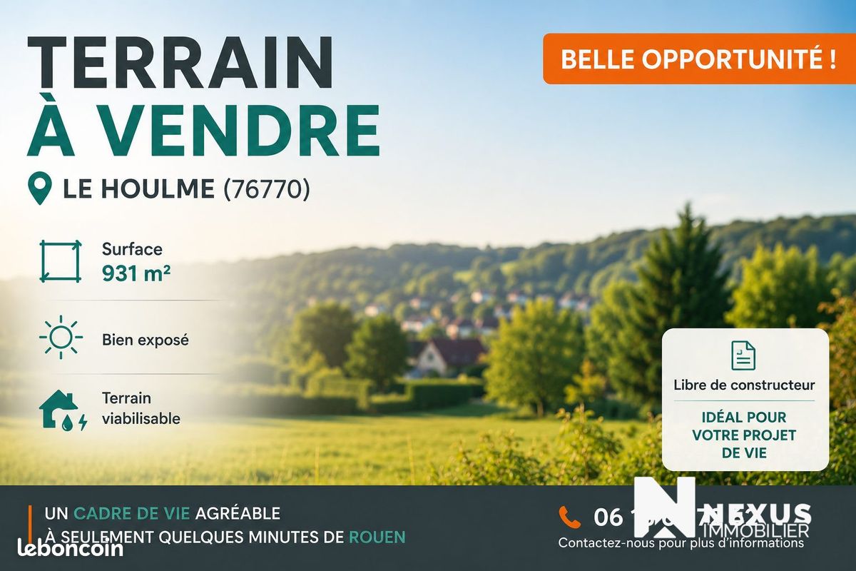 Terrain 931 m² · à Le Houlme · 931 m² · 85 000 €