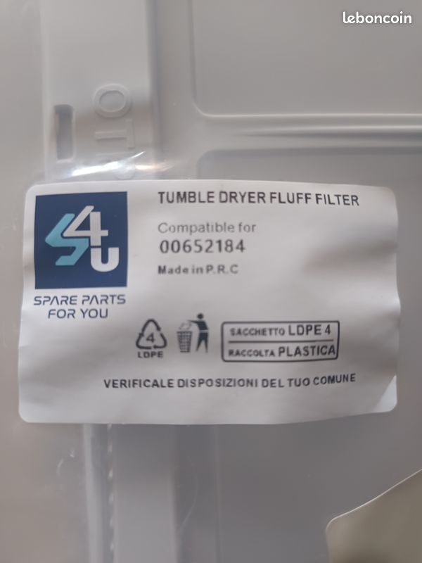 Filtre tambour seiche linge neuf (image 3)