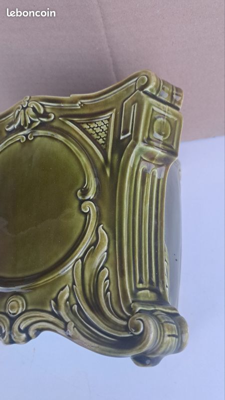 Rare paire de cache-pots Sarreguemines Art nouveau en barbotine – modèle 331 (image 4)