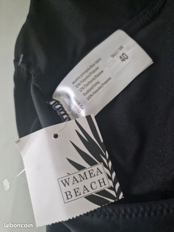 Un maillot de bain noir 1 pièce taille 40 marque Wamea Beach (image 14)