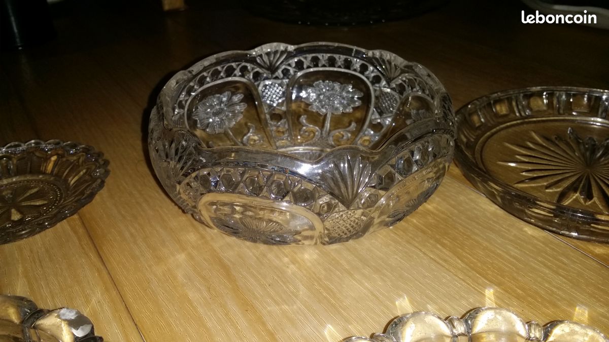 Bol à sucre verre décoré (image 1)