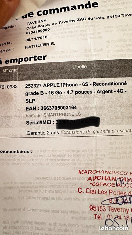 IPhone 6S blanc batterie HS (image 7)
