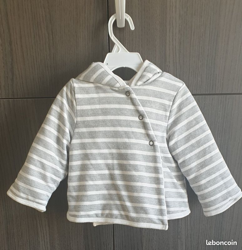 Veste bébé rayée (image 2)