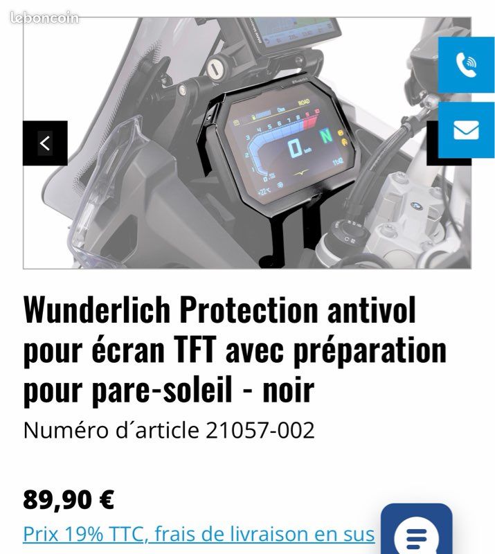 Antivol TFT BMW F 750 800 850 900 GS Wunderlich (image 2)
