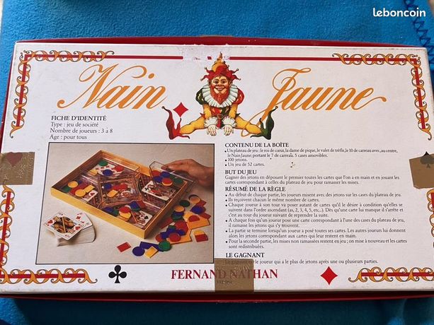 ANCIEN JEU DE NAIN JAUNE EN BOIS SOCIÉTÉ COLLECTION