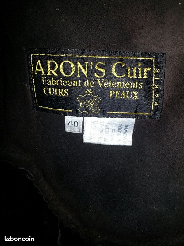 Manteau en peau 100% agneau retourné (PV94) (image 2)
