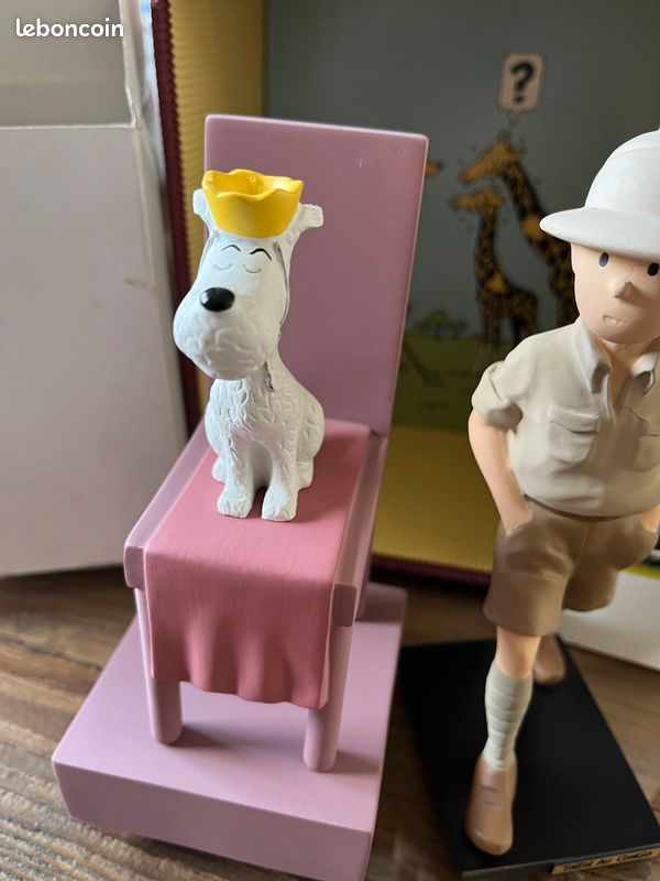 Leblon Delienne - Milou Lèche Tintin - 1ère Version - Les Yeux Fermes Resin