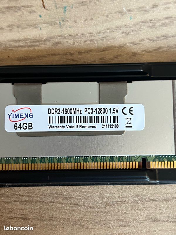 Barrette mémoire 64 giga RAM DDR3 (image 2)