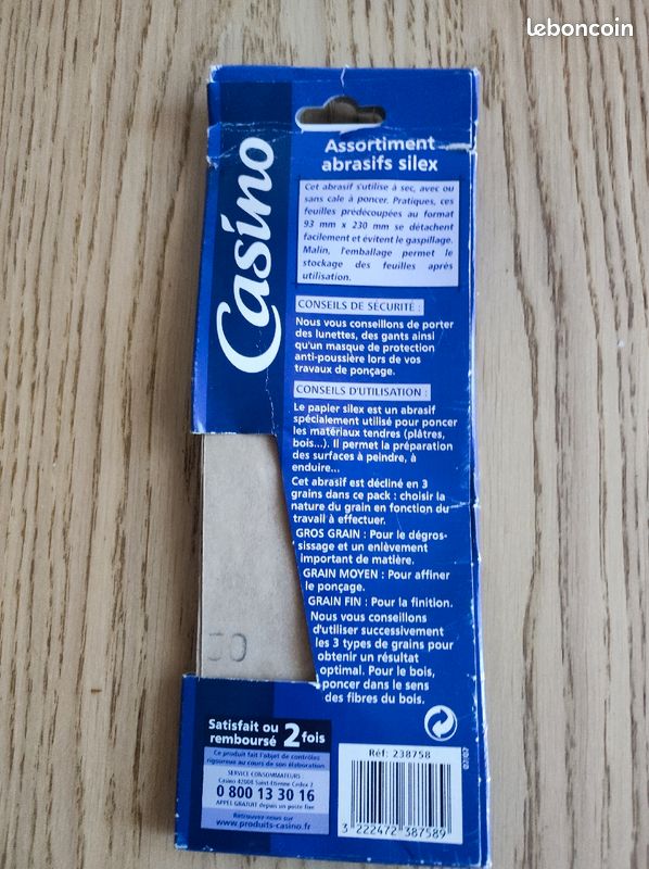 Assortiment feuilles abrasives Casino en TBE (image 2)