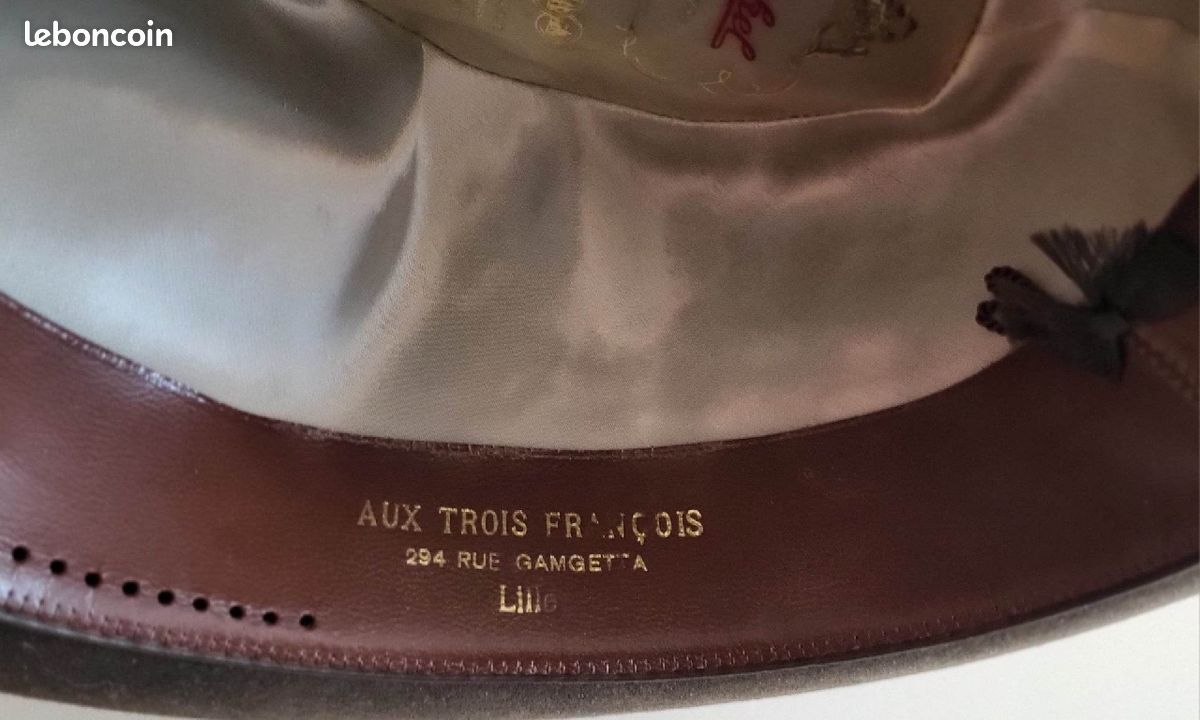 Chapeau marron vintage Huckel forme fedora taille 54 comme neuf (image 9)