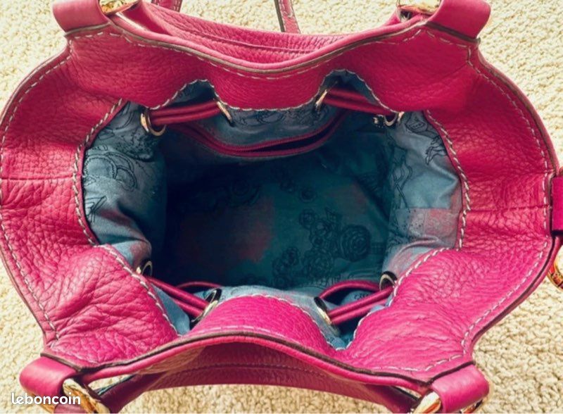 Sac premier flirt Lancel fushia petit modèle (image 3)