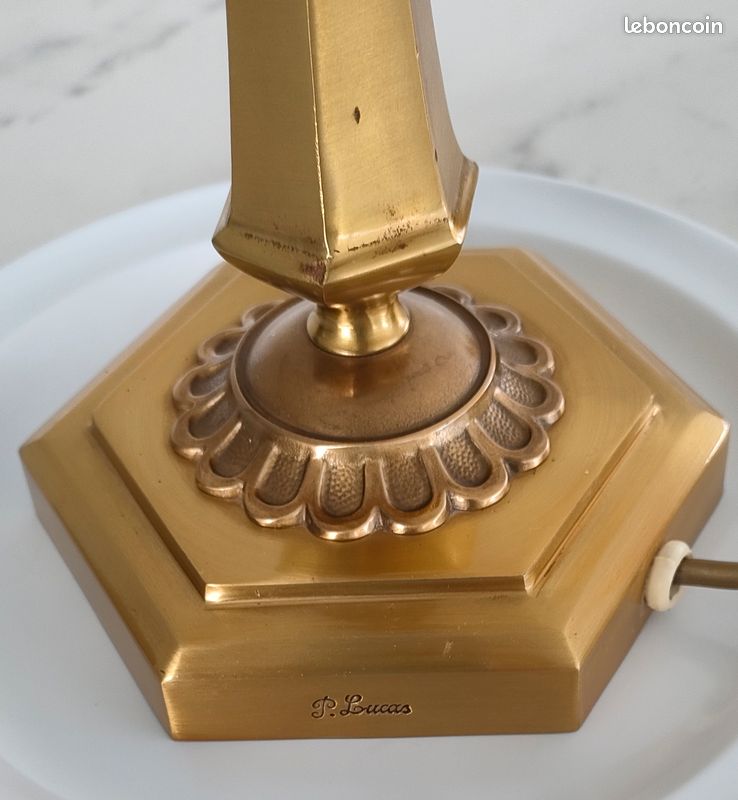 Lampe Art Déco Pierre Lucas en bronze (image 3)