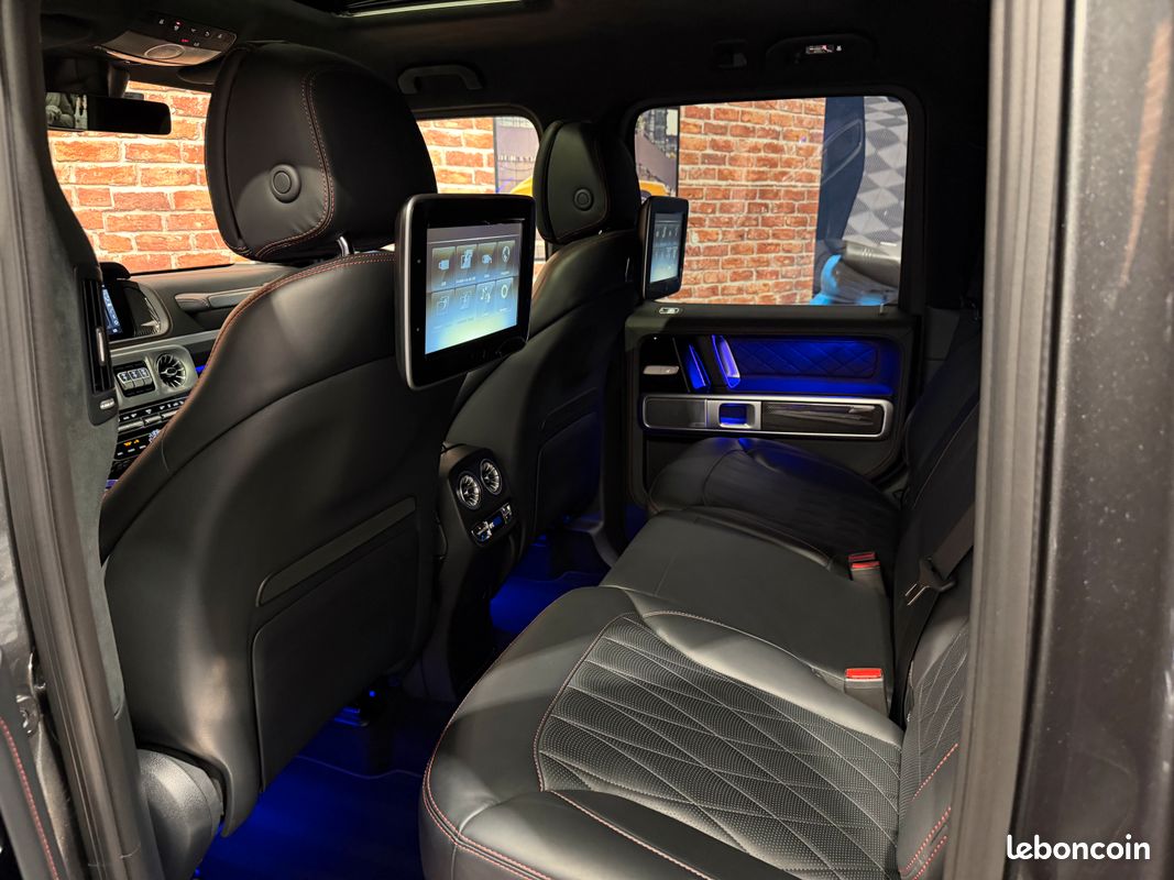 Mercedes benz classe g63 4.0 585 v8 4-matic + amg suivi mercedes - volant carbone - caméra 360° - toit ouvrant - ecran arriere mbux - carplay - pack interieur manufaktur - attelage - immat france (image 6)