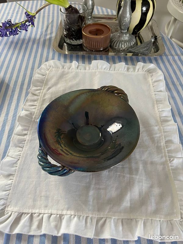Saladier vintage en céramique émaillée – Emaux de Vichy (image 3)