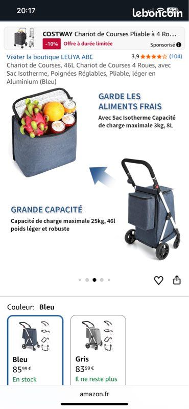 Chariot de courses à 4 roues (image 12)