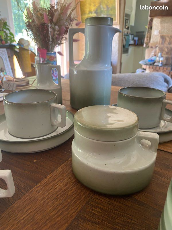 Service vintage en Grès de Brenne – Grès de France – Vert céladon (image 3)