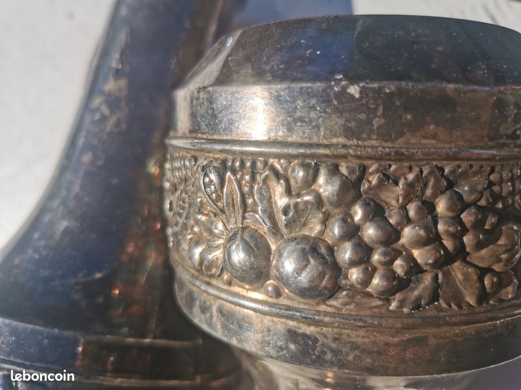 1 paire de vase métal argenté ancien (image 6)