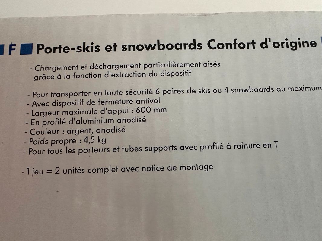 Porte-skis et snowboards 6 paires