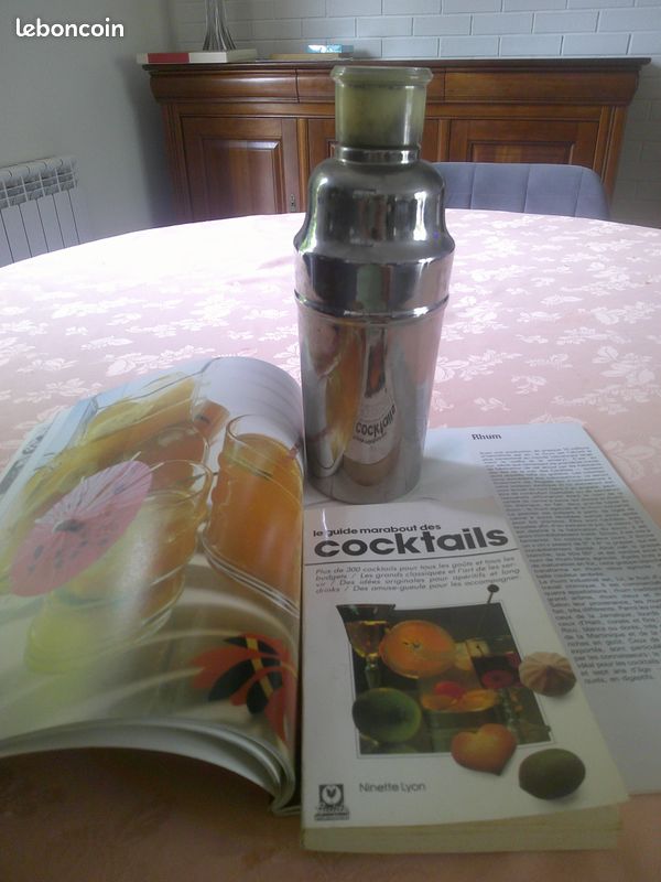1 shaker 2 livres de recette cocktails 5 verres a pied (image 4)