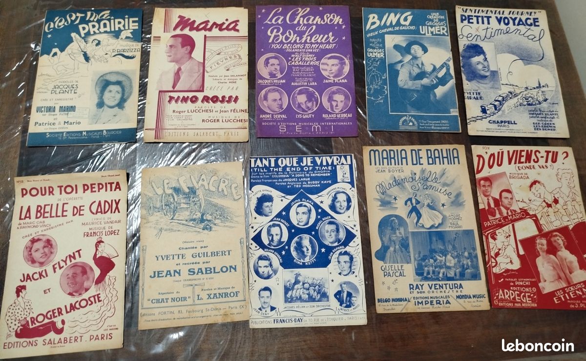 Lot de 92 anciennes partitions de musique (image 6)