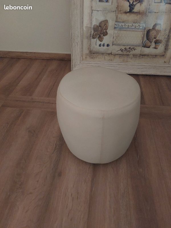 Pouf simili cuir (image 1)