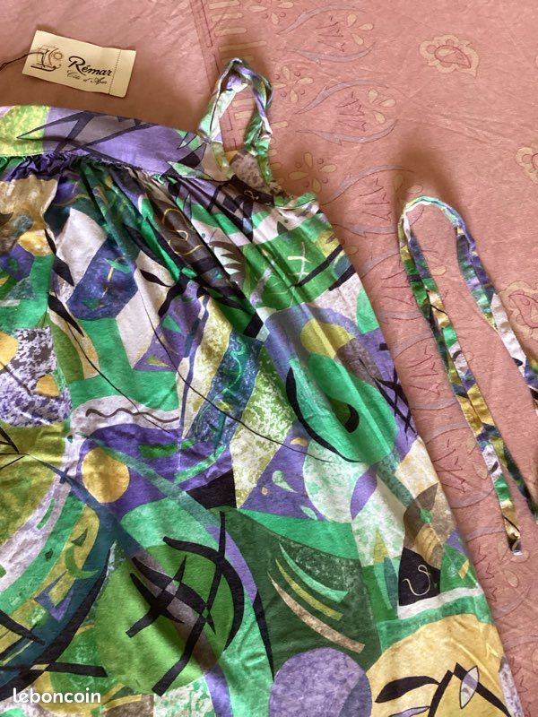 Robe 80´s verte (image 4)