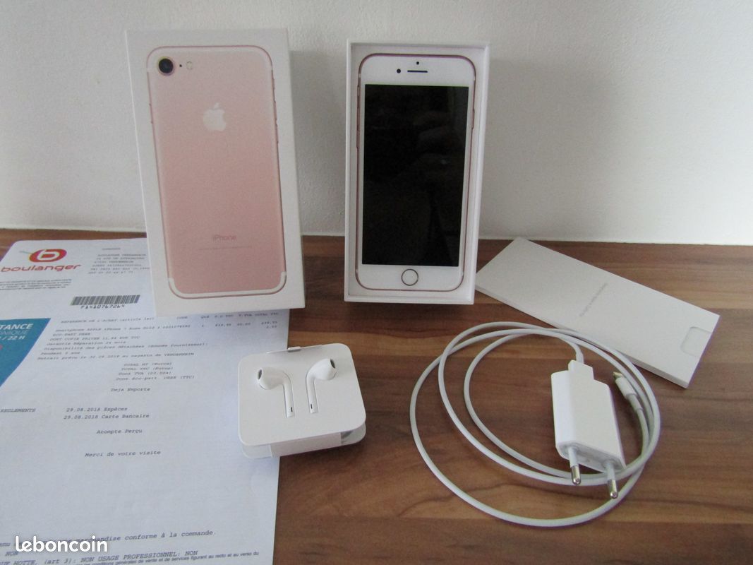 Iphone7 Rose Gold 32 GO - 96% Batterie - Comme Neuf (image 1)