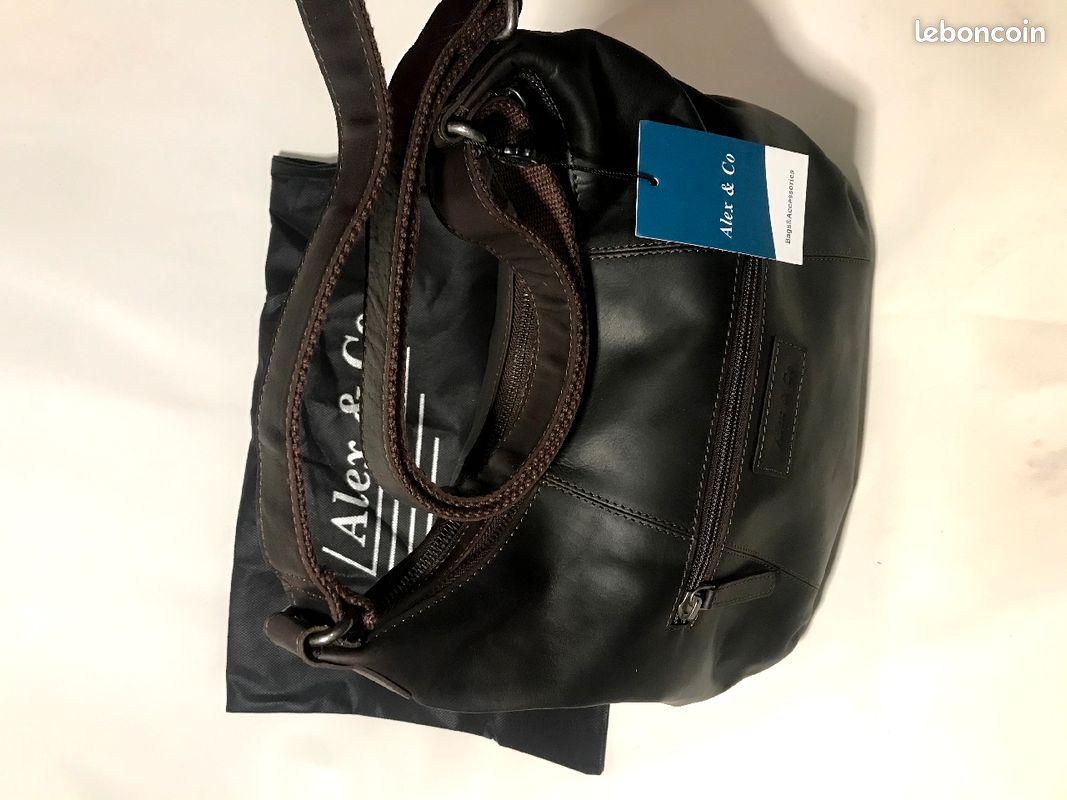 Sac à main Alex&Co de couleur Marron en cuir (image 3)