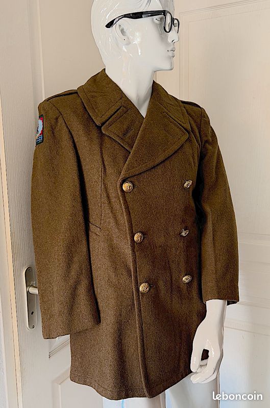 Imperméable militaire vert kaki de sous-officier armée de terre-Manteau