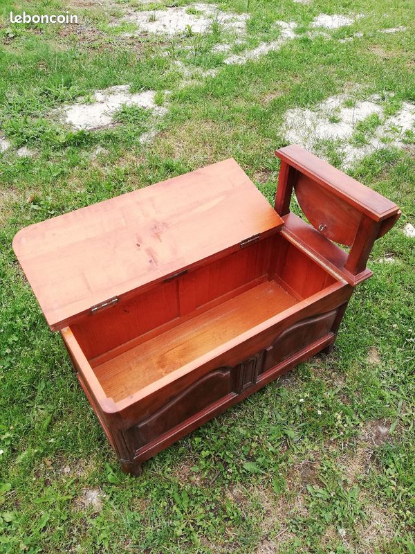 Banc de cheminée avec coffre et tablette (image 3)