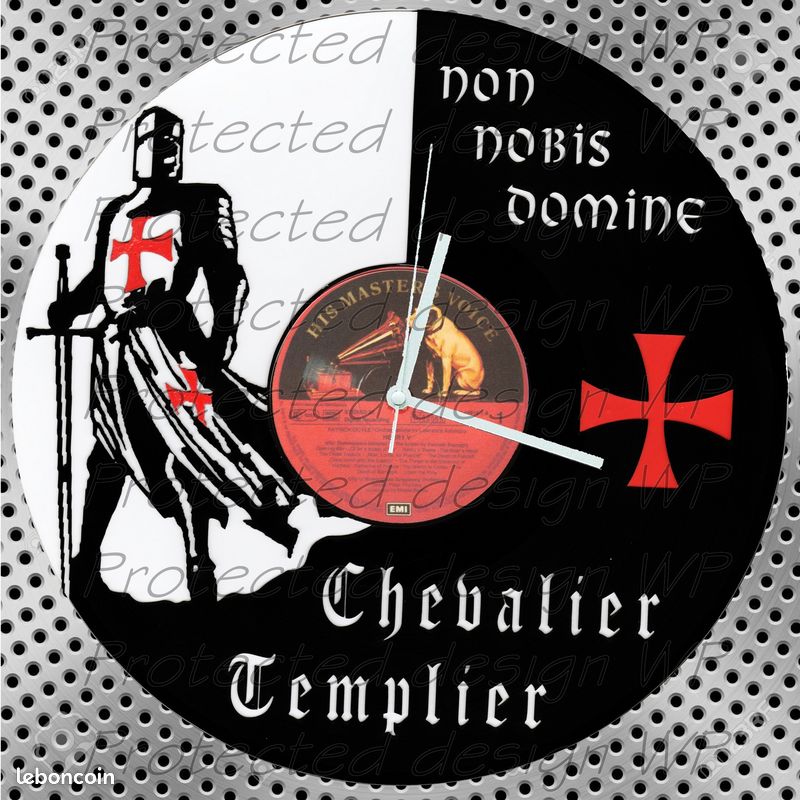 Chevalier Templier-Disque Vinyle-Découpe Laser-Déco Passion (image 2)