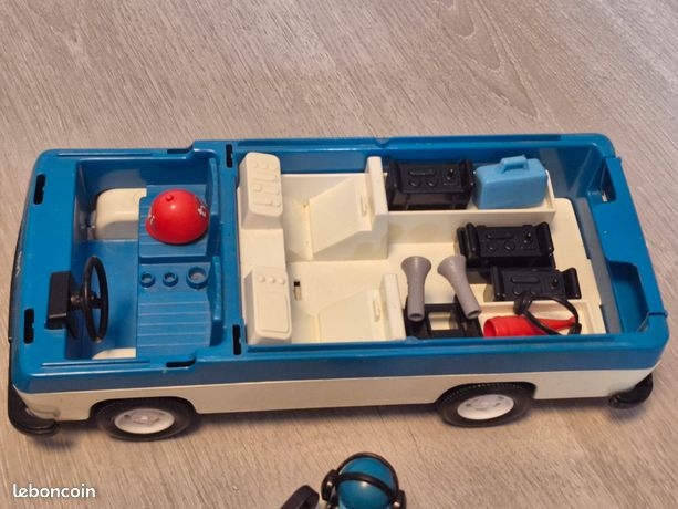 Playmobil Vintage 3530 – Camion Régie TV Avec Nacelle Et équipe Télé, 1979, Complet