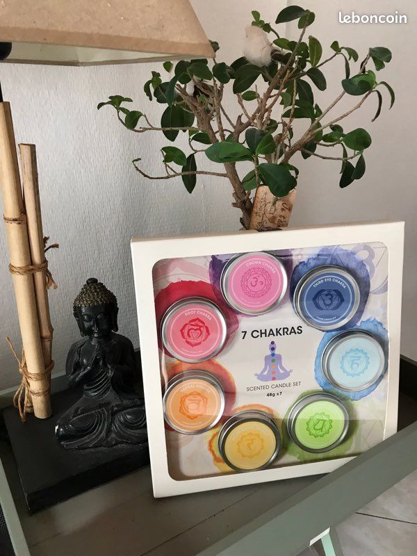 Coffret cadeaux Neuf énergie, coffret bougies parfumé 7 chakra Neuf bientôt Noël (image 1)