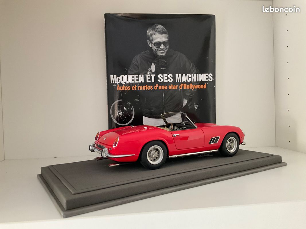 Rare. Ferrari 250 GT California swb 1960. Rosso/intérieur cuir tabac. Limited édition (épuisé) 1:18 CMC no looksmart, amalgam, BBR, exoto (Livraison gratuite) (image 4)