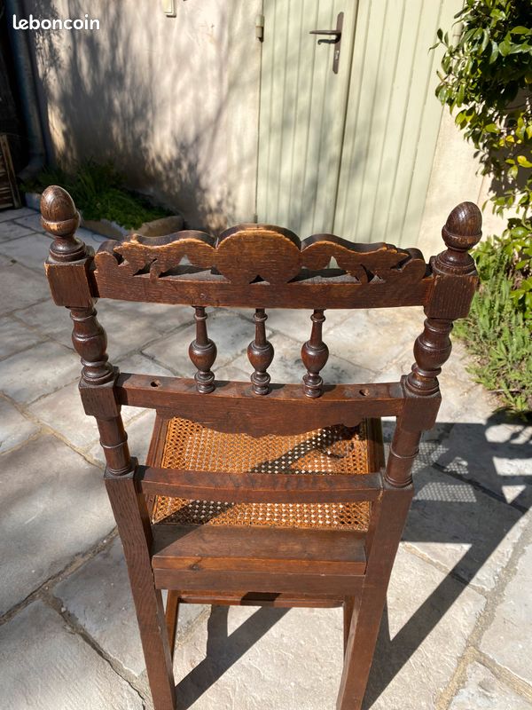 Chaise cannée vintage - Bois (image 5)