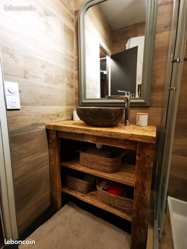 Etabli bois billot meuble de salle de bain billot ilot bar (image 1)