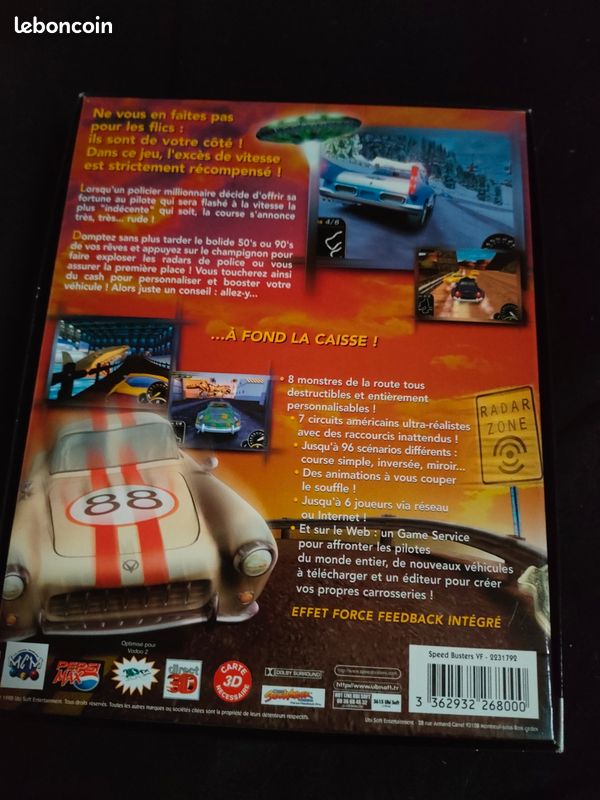 Jeu PC Speed Busters + Scars - Big Box FR, LucasArts, Aventure, Occasion Bon état