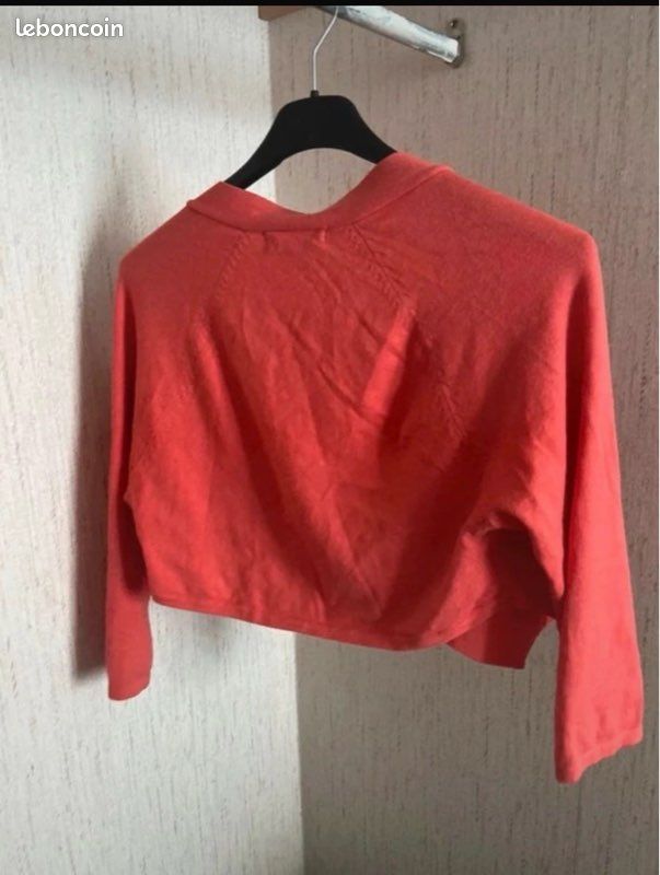 Boléro De Marque CacheCcache , Orange-Rouge , asymétrique , Taille S (image 2)