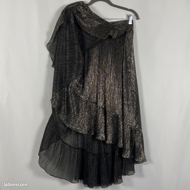 Jupe Longue Fendue MAJE - Taille 34 (équivalent FR 38) - Noir - Occasion Très Bon état