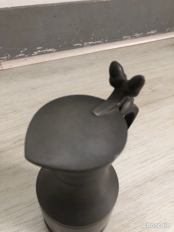 Pichet/carafe en étain avec couvercle (image 2)