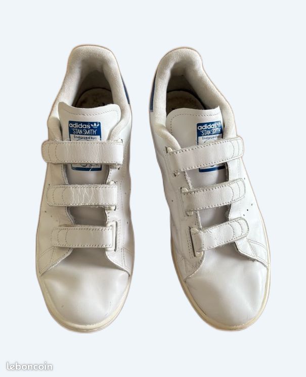 Blue Stan Smith Scratch Men's Shoes Adidas Stan Smith CF Ftw White