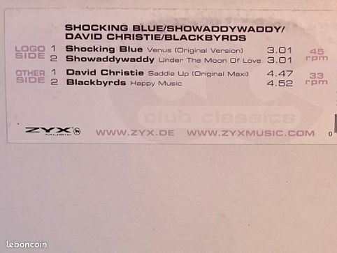 Club Classics 18 – Vinyle compilation (Funk Soul Rock) (image 1)
