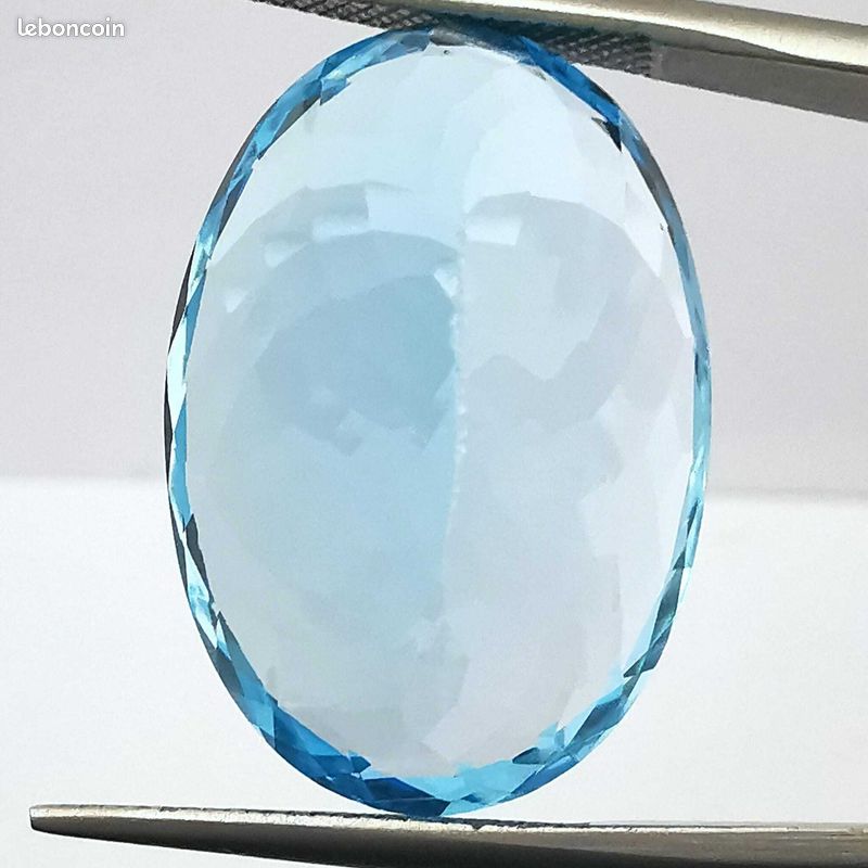 Topaze naturelle bleu suisse 35.77 ct certifiée ALGT (image 6)