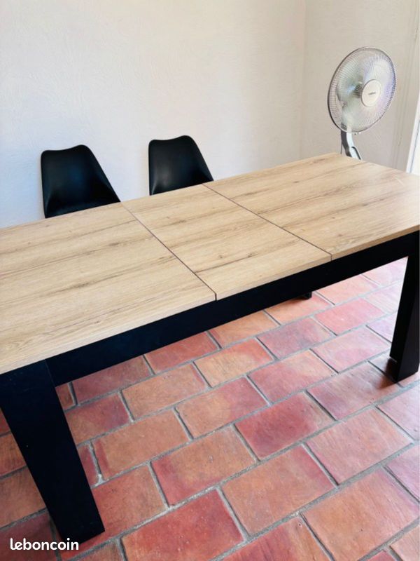 Table salle à manger bois avec rallonge (image 3)