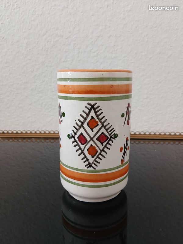 Lot de 4 tasses et un vase ethniques (image 12)