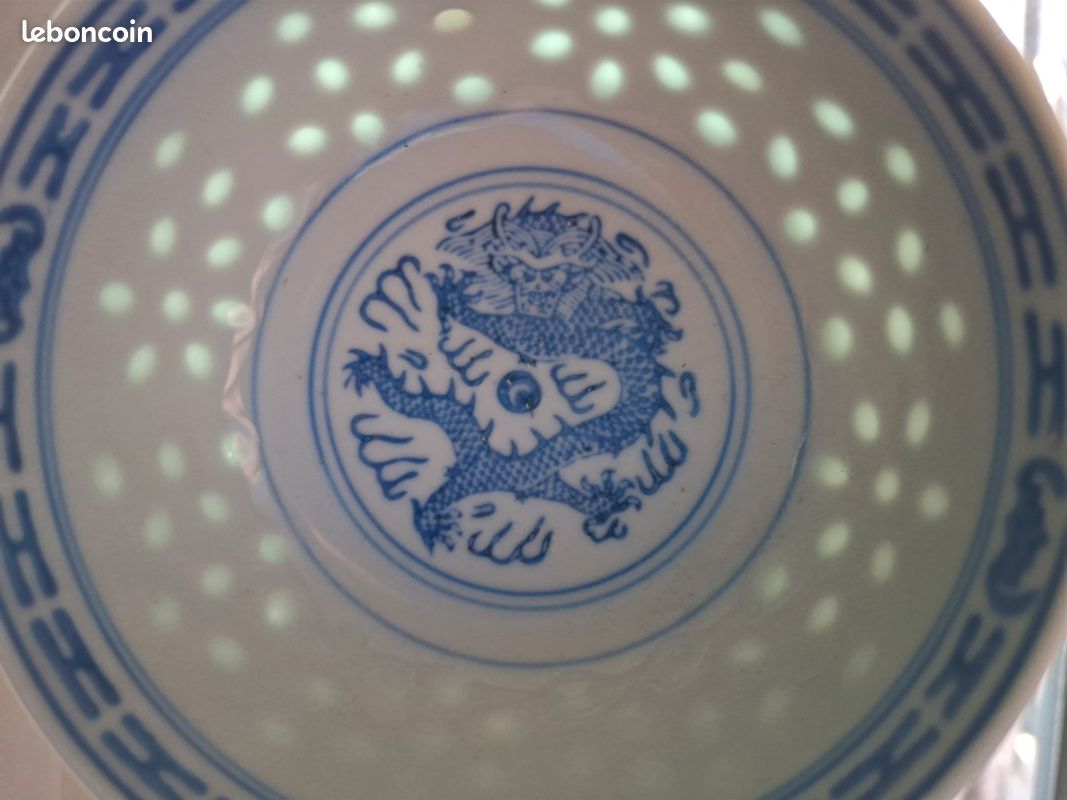 12 Bols chinois Porcelaine "grain de riz" (image 3)