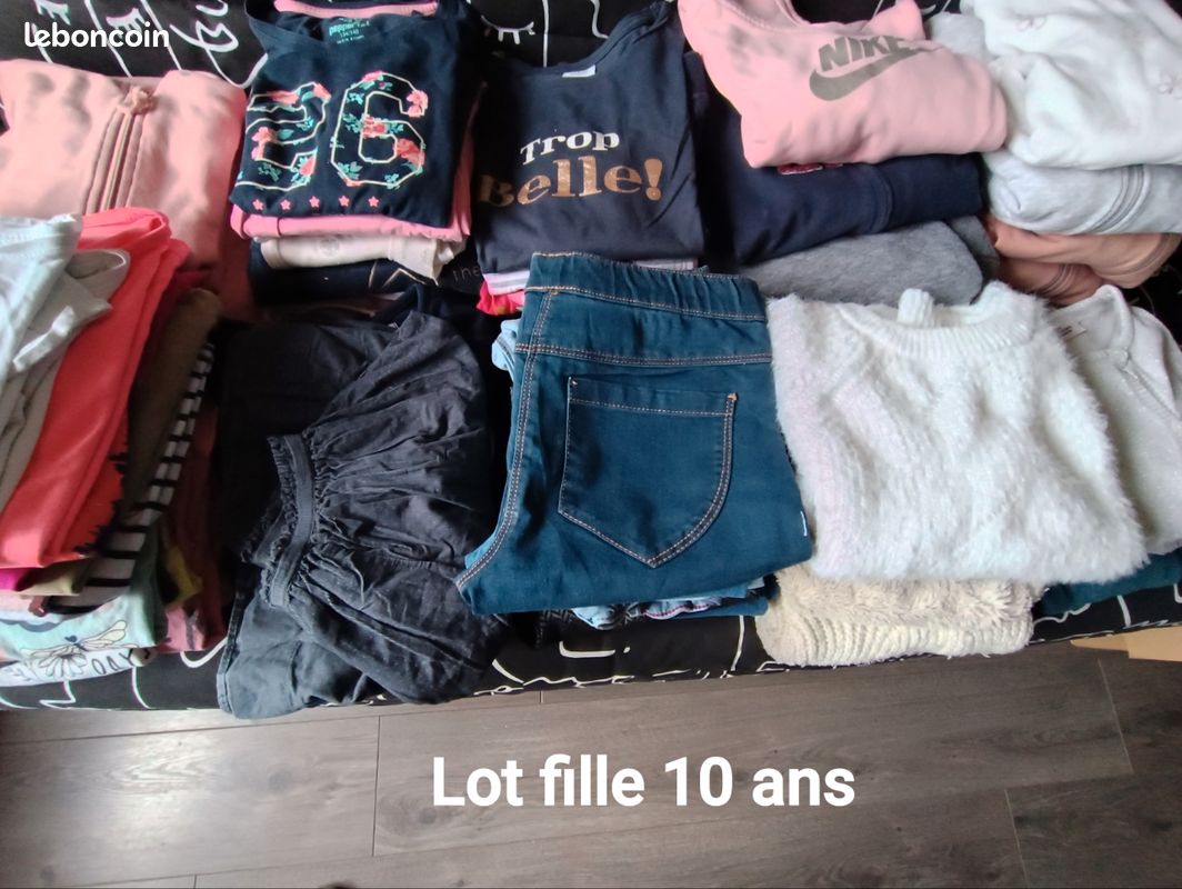 Lot De Vêtements Fille 10 Ans - Marques Next, New Look, High Street - 9 Articles Très Bon État